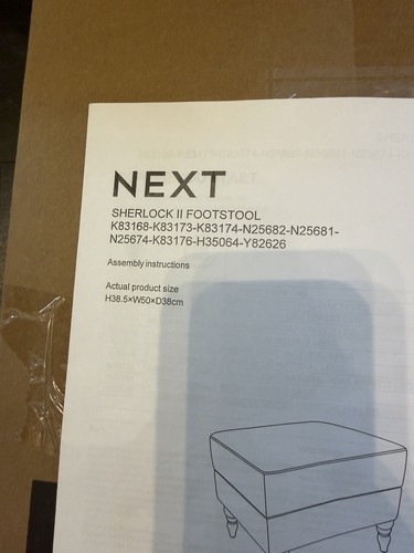 Next sherlock footstool grey - next,