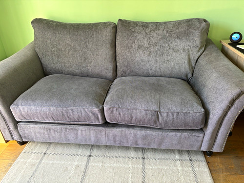Next grey fabric seater sofa - fabric,