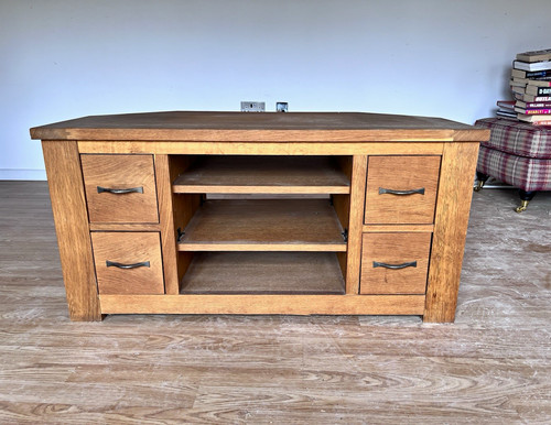 Next wood stand media - tv,