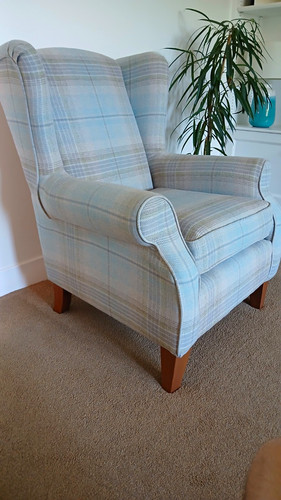 Next tartan wingback armchair - tartan,